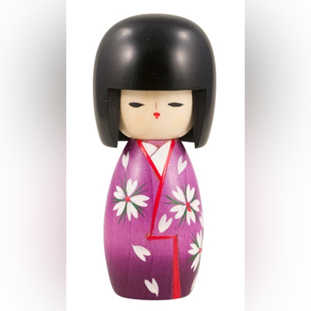 🟣 BEAUTIFUL HANDMADE JAPANESE KOKESHI YUMEJI WOODEN DOLL  🟣